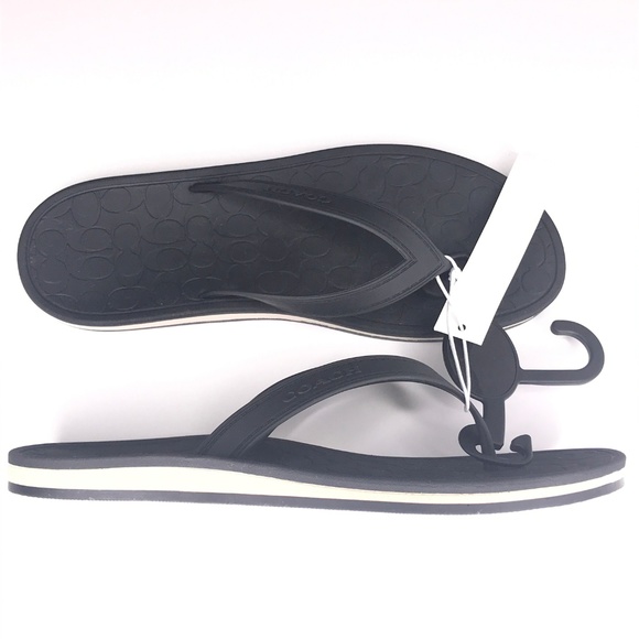 Coach Shoes - NWT Coach Black Pool Flip Flop Sandals SH0582